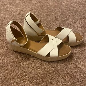 White Michael Shannon Sandal Wedges